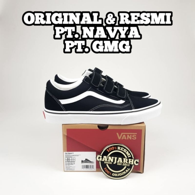 Vans Oldskool Velcro Black White Original Legit BNIB Resmi PT GMG Navya Retail Indonesia