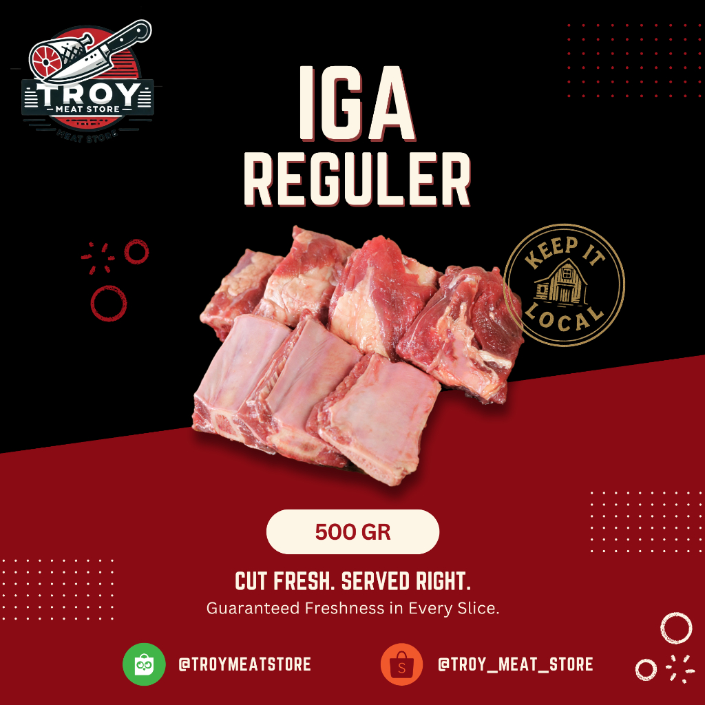 

Iga Reguler Daging Sapi 500 Gram
