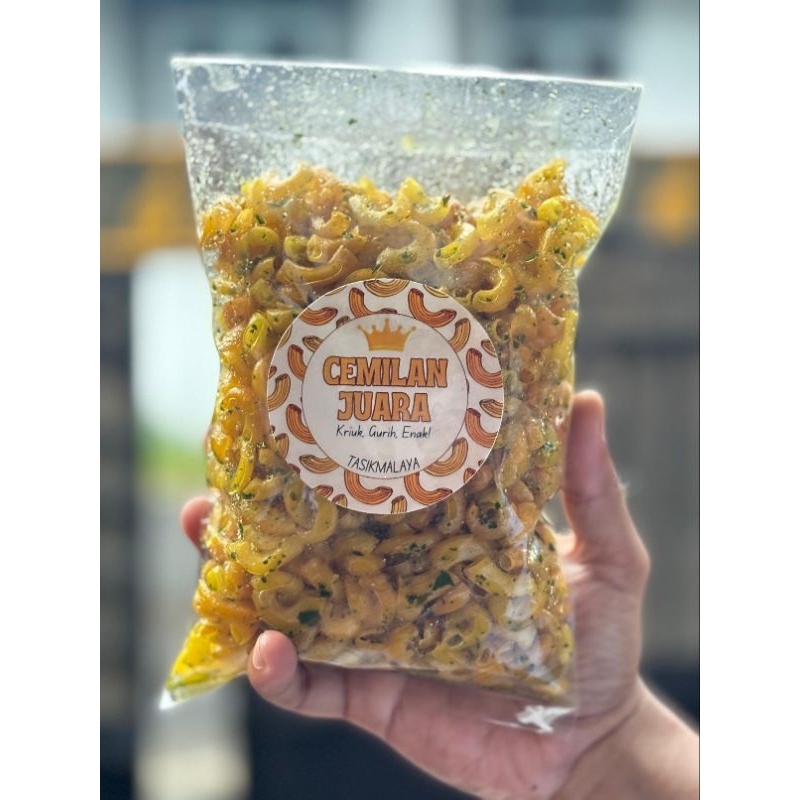 

kemasan 250g makaroni cikruh daun jeruk bumbu melimpah makanan ringan