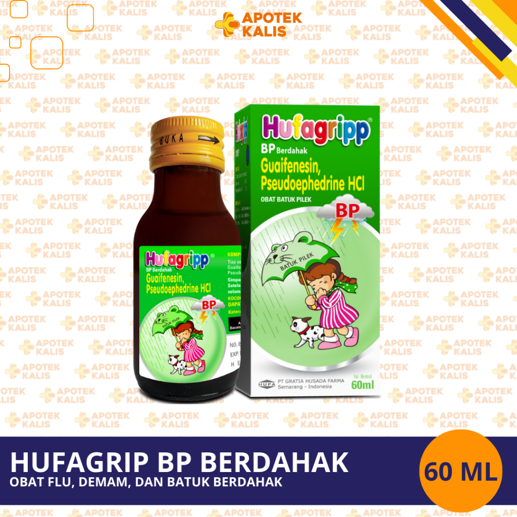 HUFAGRIP BP SIRUP BATUK  BERDAHAK 60 ML
