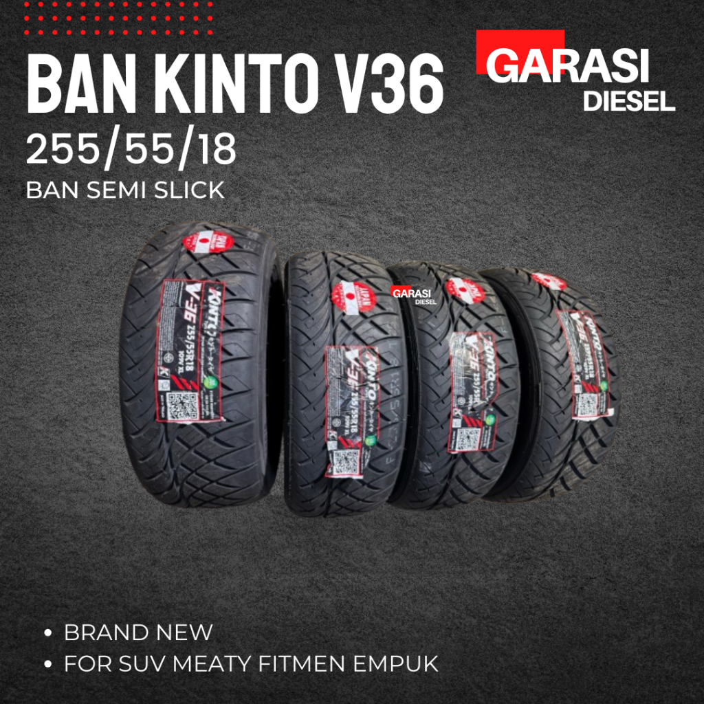 BAN KINTO V36 255 55 R18 SEMI SLICK SUV FORTUNER PAJERO HILUX