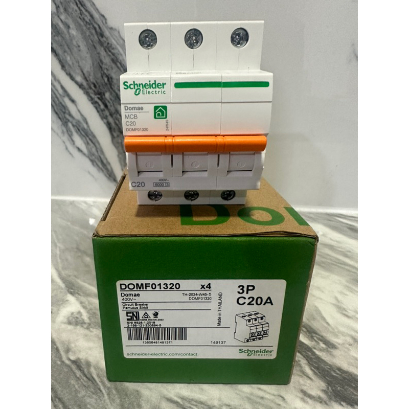 mcb schneider 3phase c20a/MCB SCHNEIDER 3PHASE DOMAE