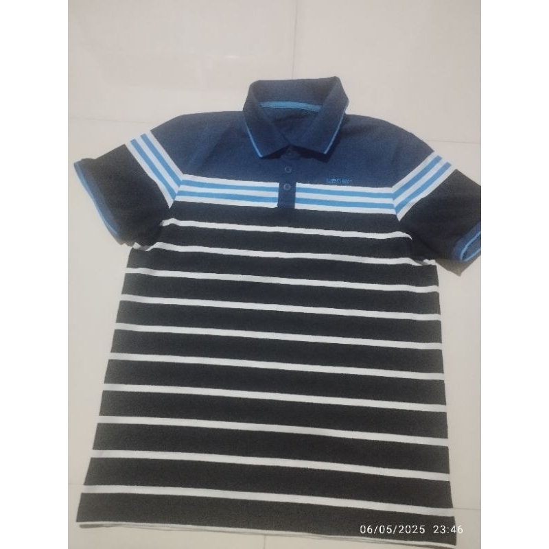 Kaos Kerah Lecaf Stripes Blue