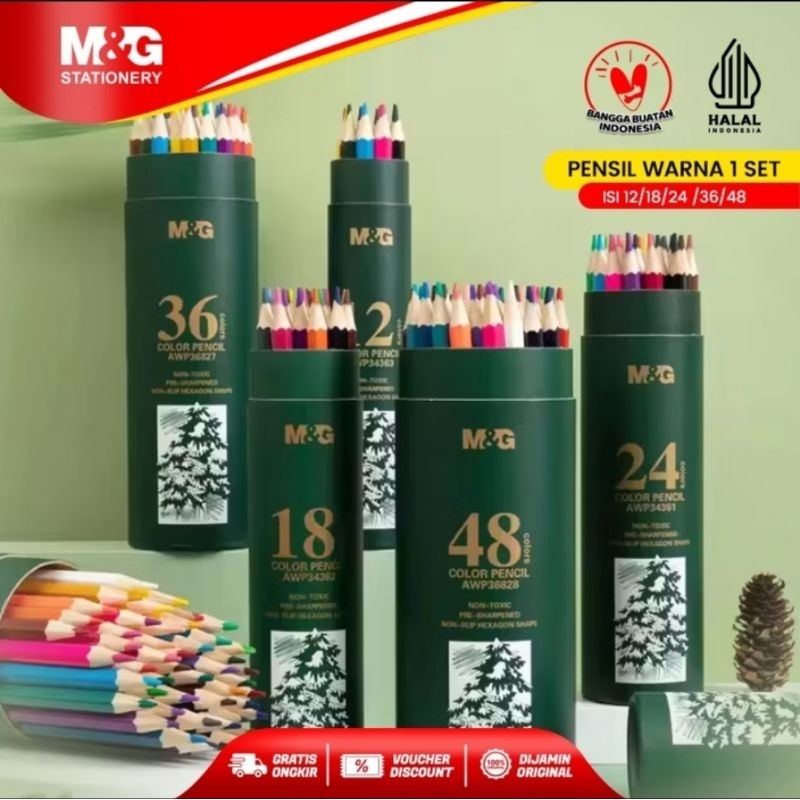 

M&G Pensil Warna / Pencil Color Tabung Hexagon