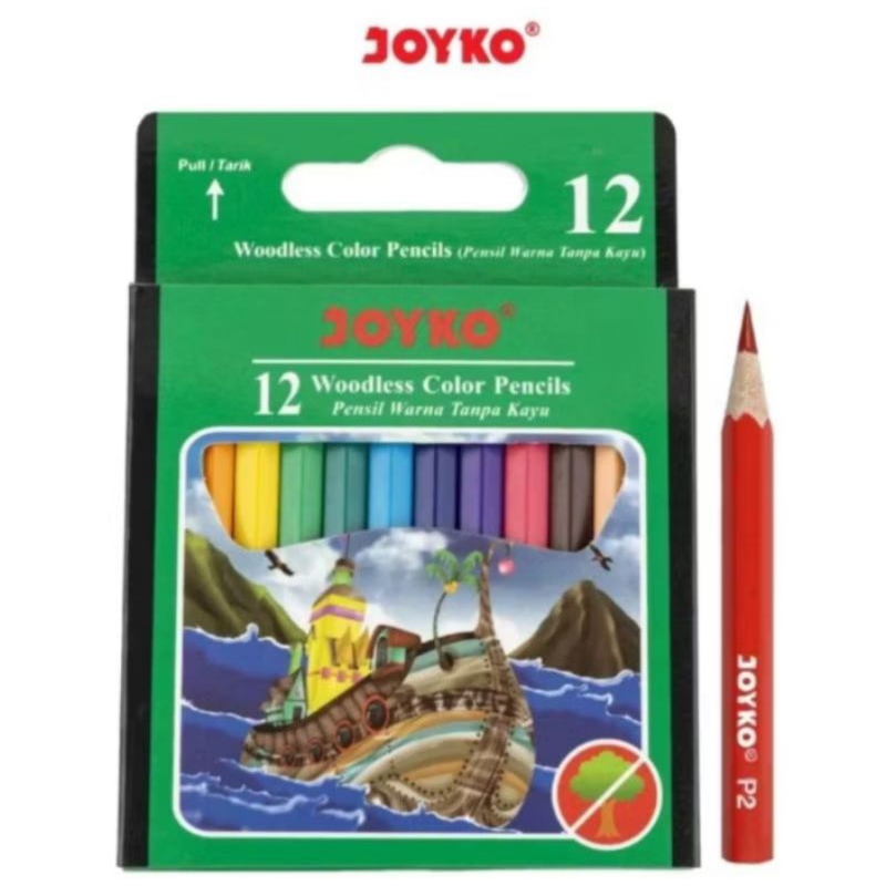 

pensil warna joyko 12 warna panjang dan pendek