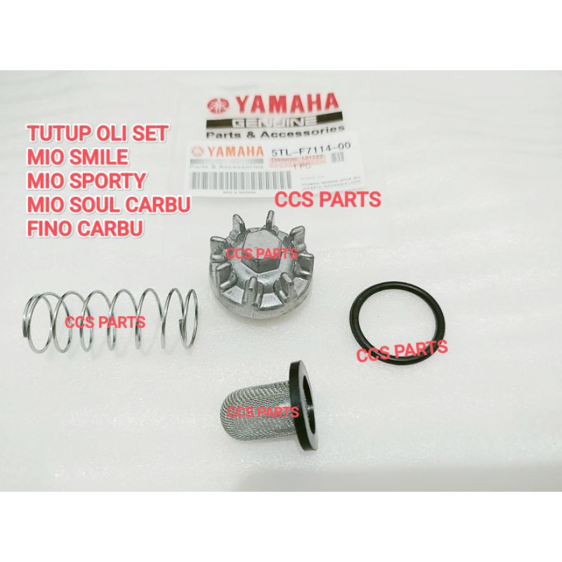 TUTUP OLI SET ORING FILTER OLI PER YAMAHA MIO SPORTY MIO SMILE FINO CARBURATOR MIO SOUL CARBURATOR B