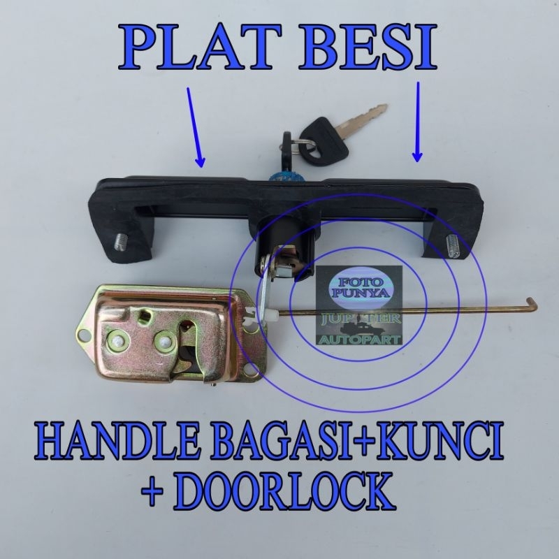 handle handel kunci doorlock bukaan pintu bagasi belakang isuzu elf engkel station mini bus karoseri