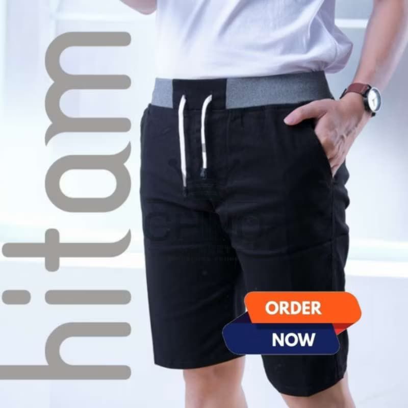 Celana Pendek Chino Zara Katun Combed Stretch/Boardshort Pendek Pria