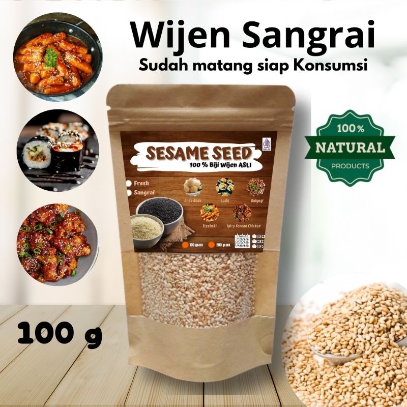 

Wijen Sangrai 100 gram Wijen Wijen Sangrai Wijen putih Biji wijen