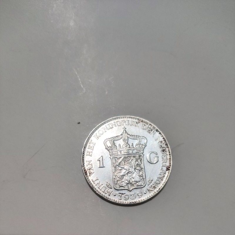 koin kuno koin 1 Gulden Belanda tahun 1929