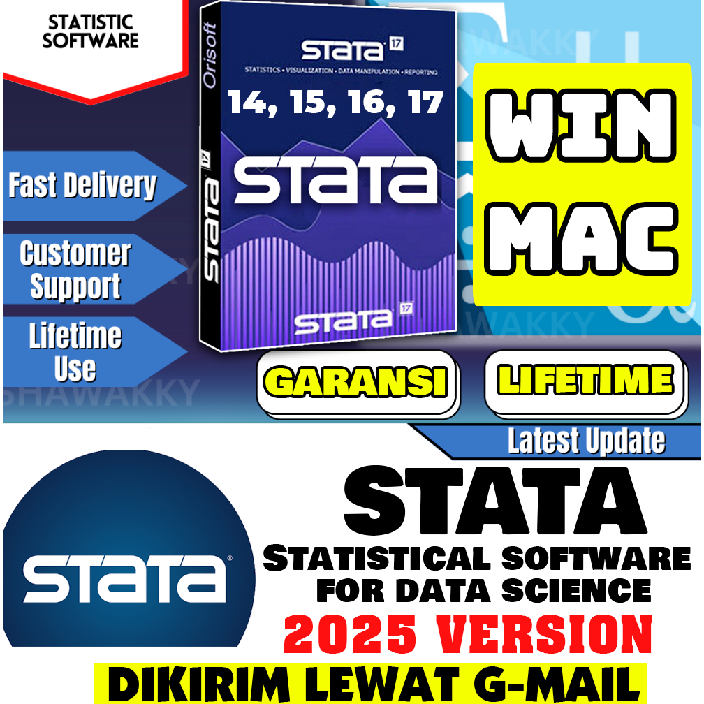 STATISTIK STATA 18 17 16 15 14 Bergaransi Full Version
