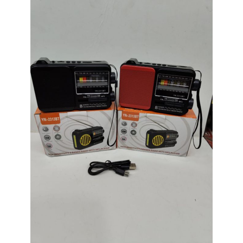 Radio Speaker Wireless Bluetooth Mini FM/AM/SW1/MP3 Player Fleco Yn-2312/2313BT Super Bass Mode Jadu