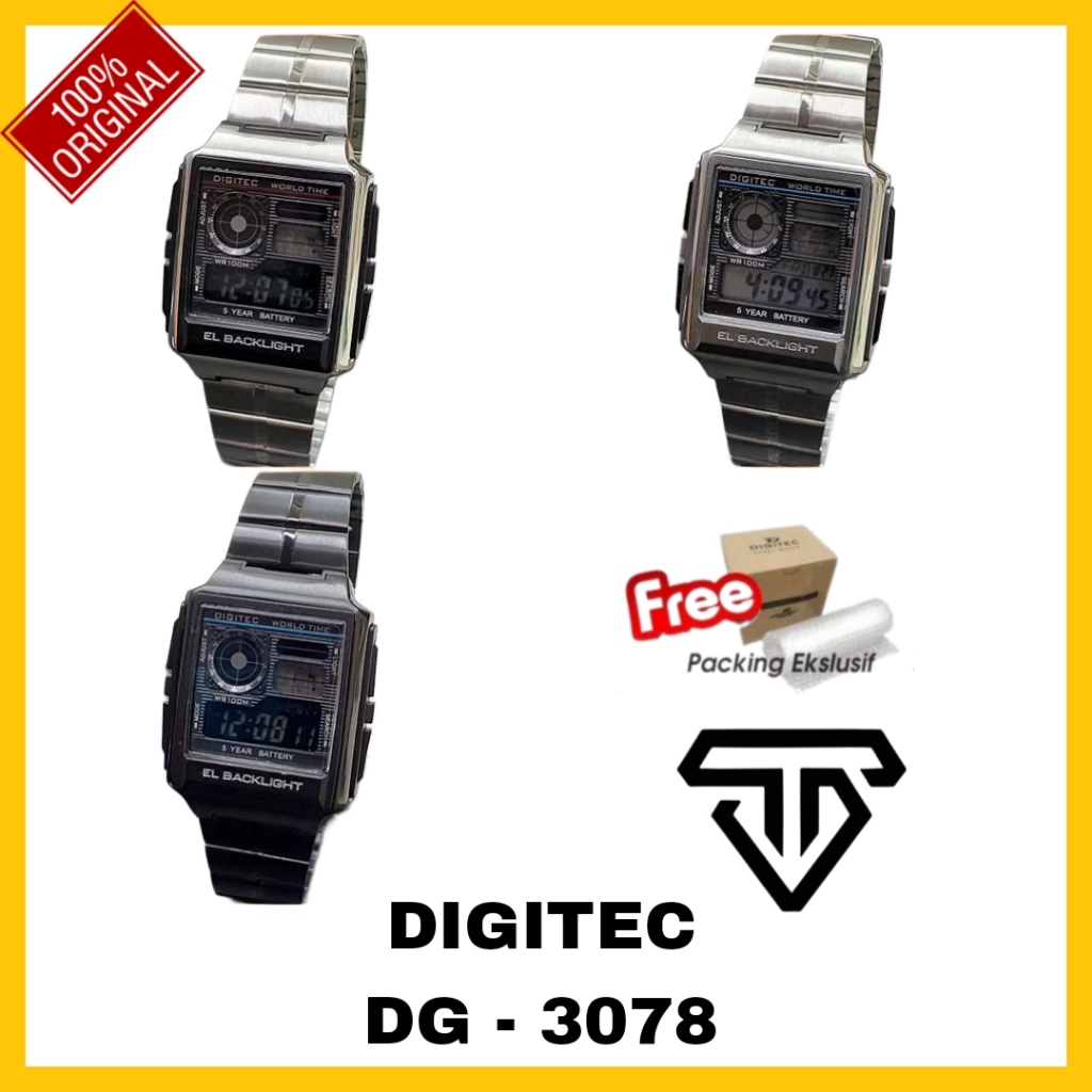 DIGITEC DG 3078 / DG-3078 / DG3078 Watch Jam Tangan ORIGINAL