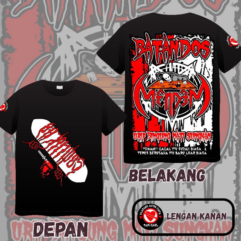 Kaos Distro Batandos Mendem, Urip Bingung Mati Sungkan kaos overzise