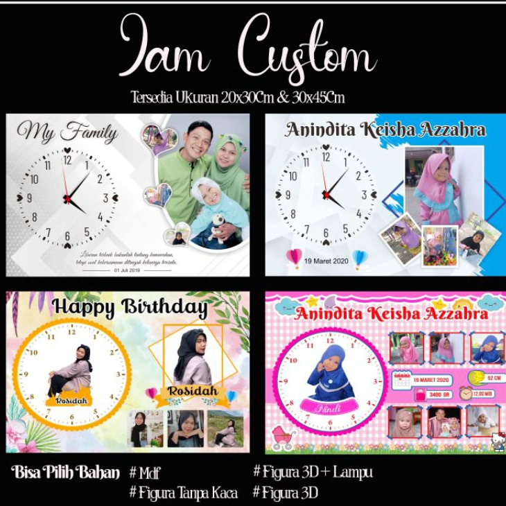 kado pernikahan kado ulang tahun kado persahabatan jam custom unik