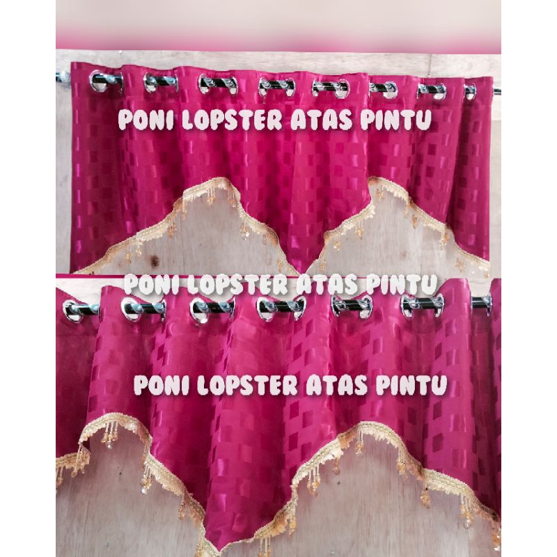 gorden poni lopster atas pintu gorden gelombang dan manik2 abu