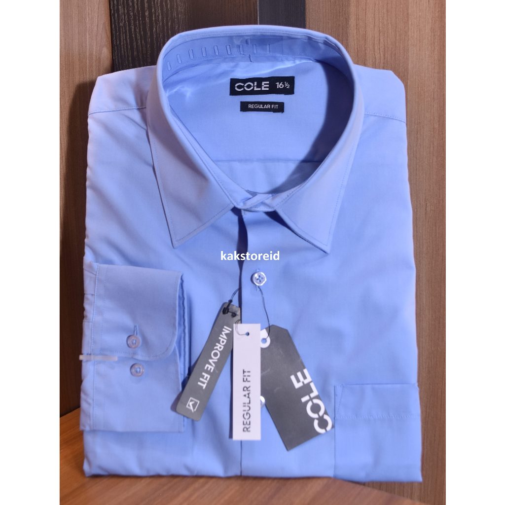Kemeja Pria Formal Lengan Panjang **LE Biru Reguler COR 511 #Kemeja Murah