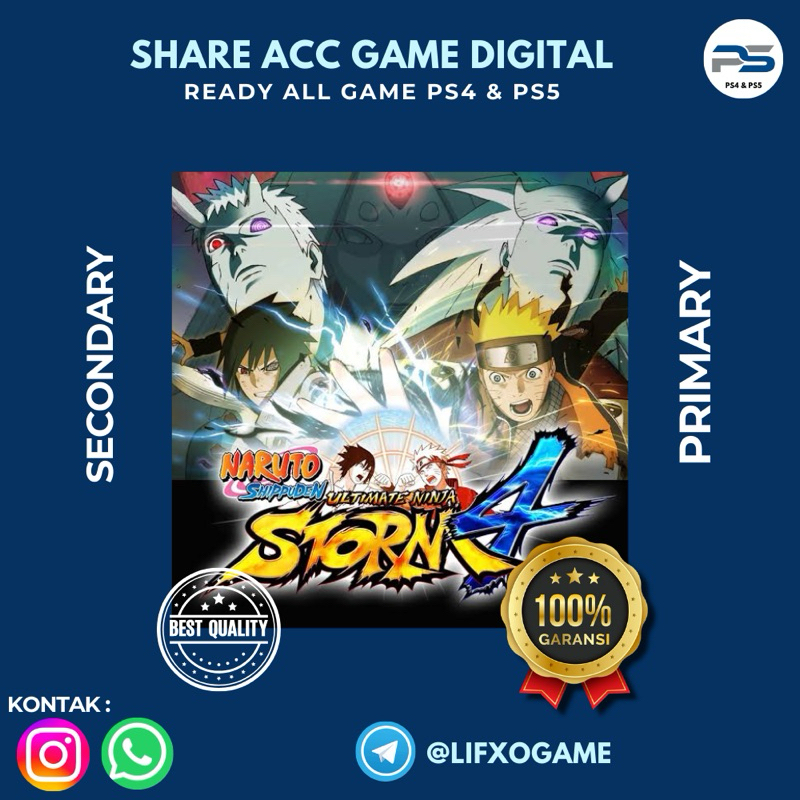NARUTO SHIPUDDEN Ultimate Ninja Storm 4 PS4 & PS5 - Game Digital | Full Game