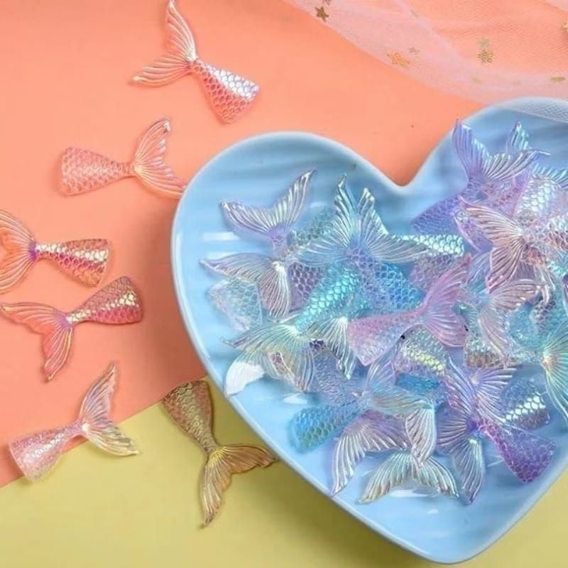 {HKS} Hiasan Kue Ekor Mermaid / Topper Ekor Mermaid / Dekorasi Ekor Putri Duyung / Pajangan ekor Put