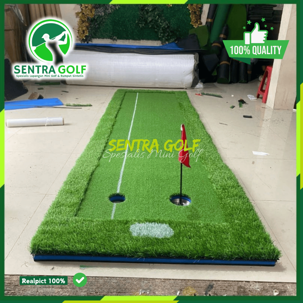 Lapangan Mini Golf Ukuran 100x300 cm / Putting Green Golf / Mini Golf Course / Mini Golf Portable