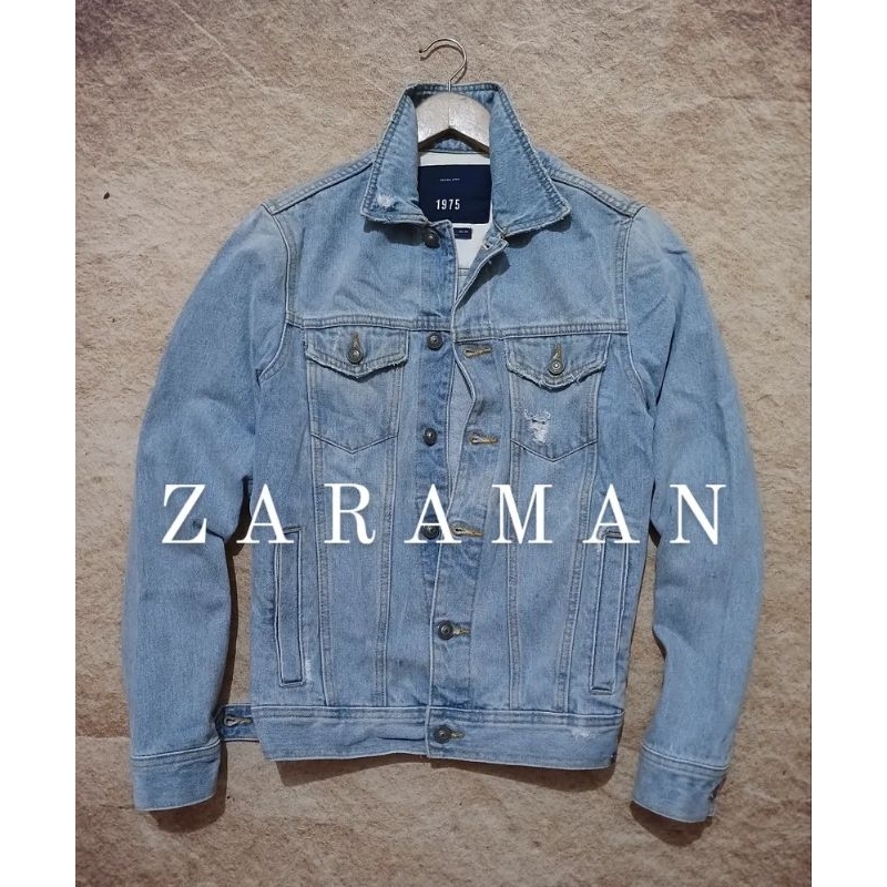Jaket jeans denim trucker ZARA MAN recomend second/bekas/preloved
