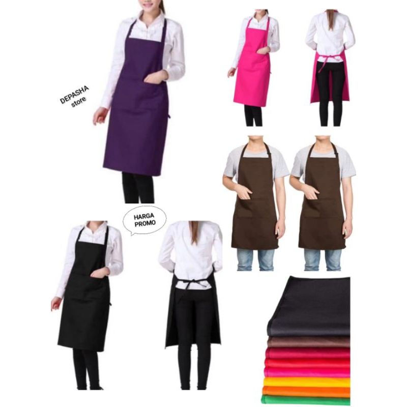 Apron / celemek masak / apron masak / celemek / celemek masak bahan katun tebal