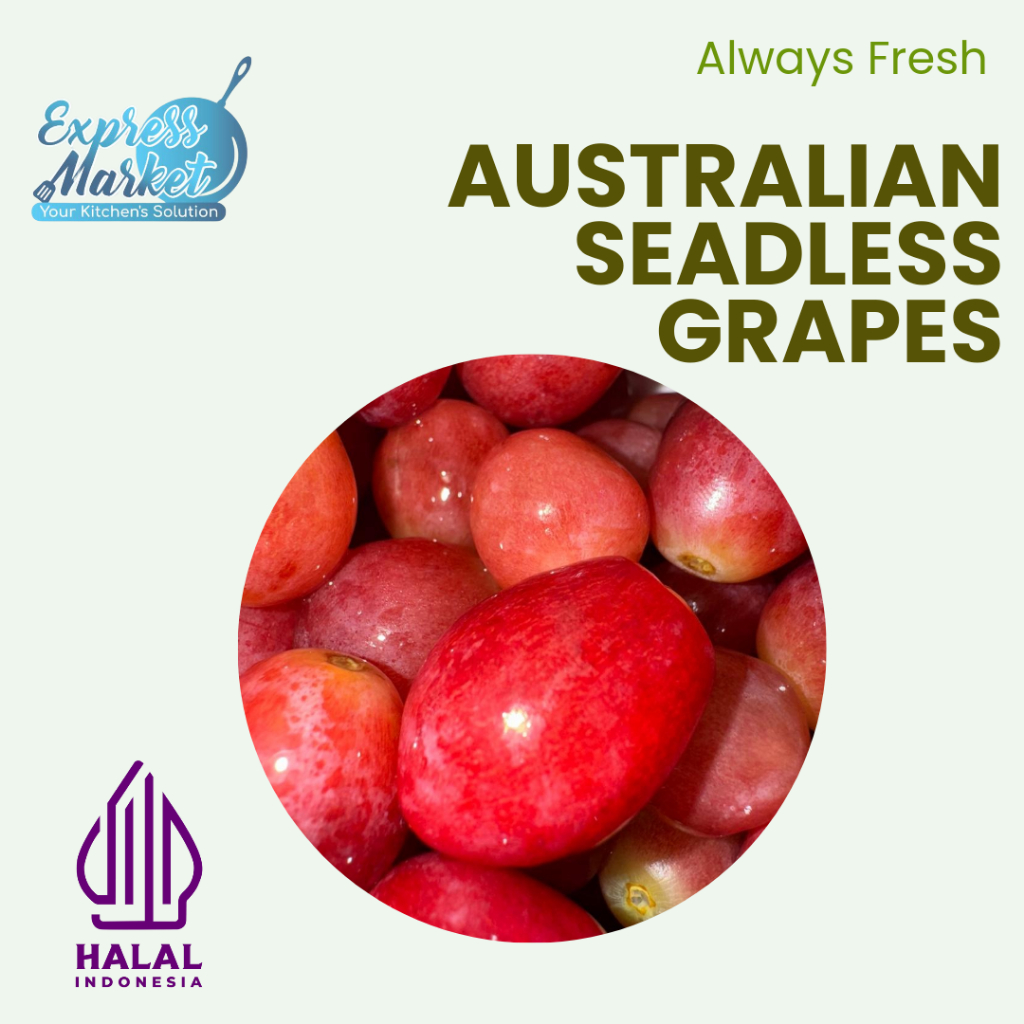 

Indonesia Australian Seadless Grapes Anggur Merah Tanpa BIji