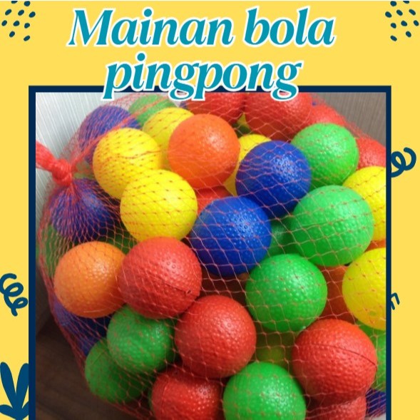 [50PCS] Mainan Bola Pingpong Anak Warna Warni/Mainan Anak Mandi Bola Warna