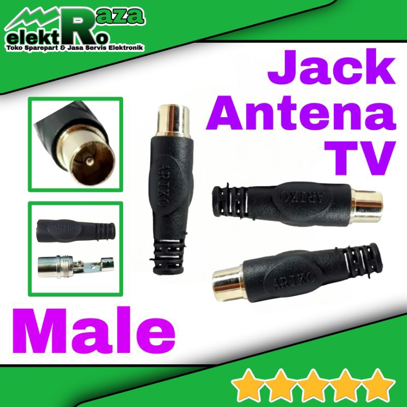 Jack Antena TV Male Jek Konektor Antena TV Digital Cowok