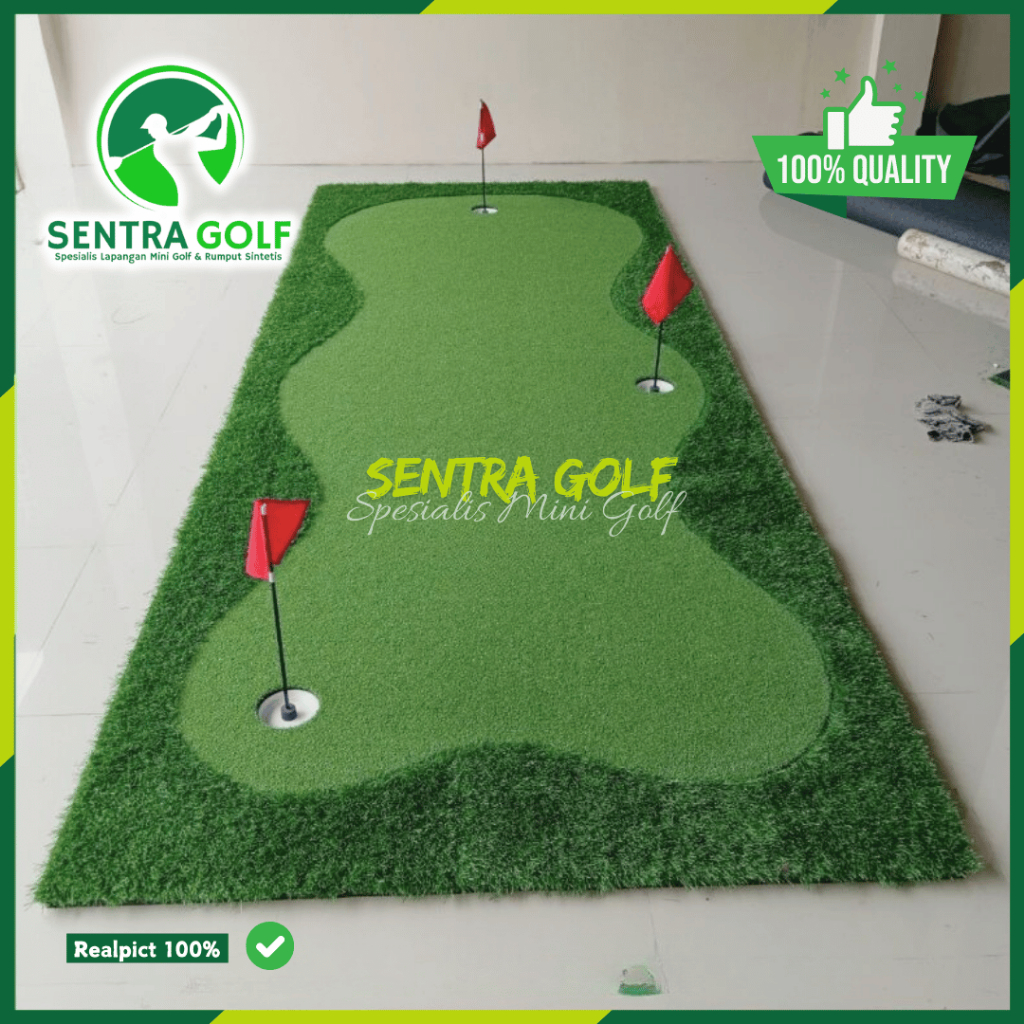 Lapangan Mini Golf Ukuran 150x300 cm / Putting Green Golf / Mini Golf Course / Mini Golf Portable