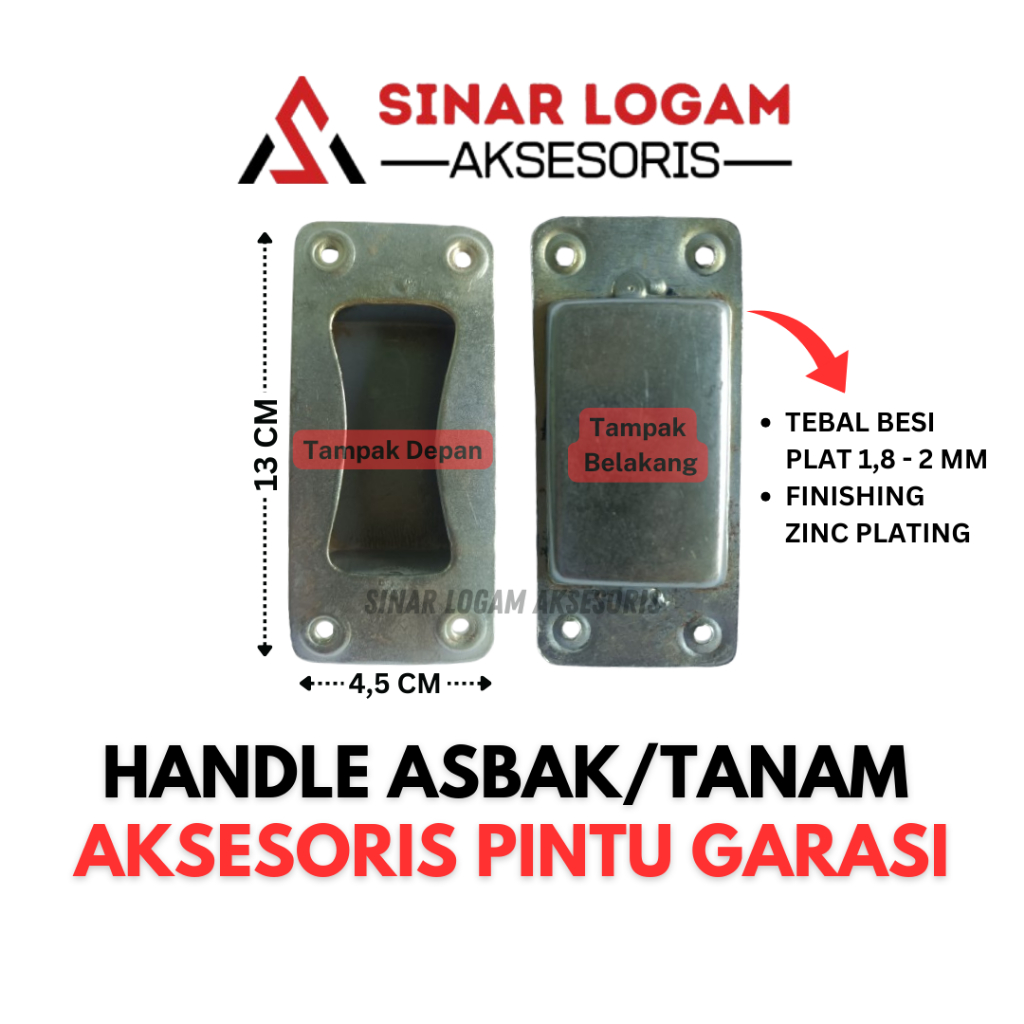 Handle tanam gagang pintu geser pintu lipat sliding tralis