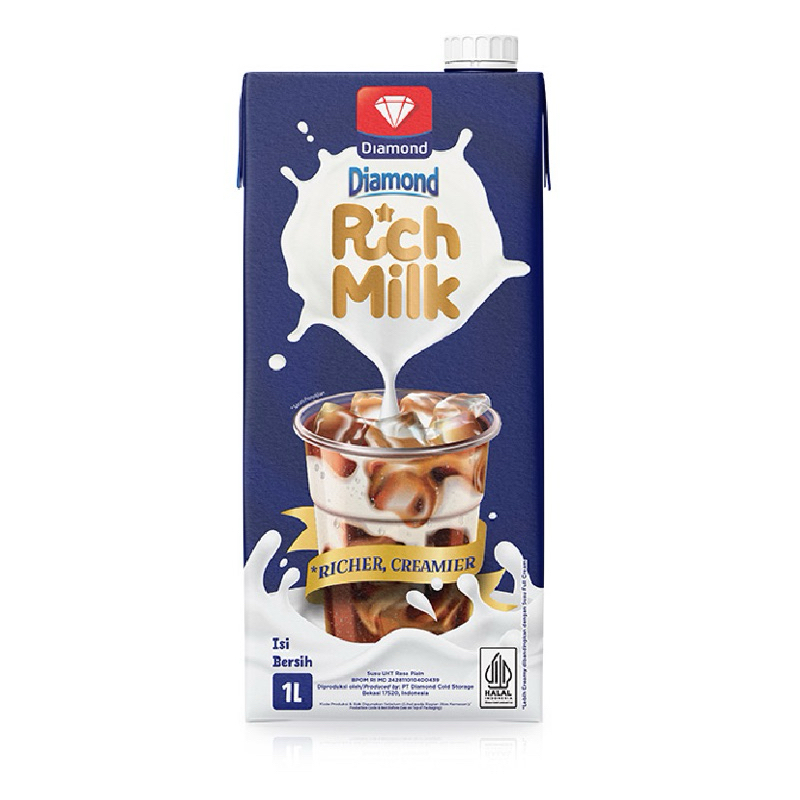 

Susu UHT Diamond Rich Milk 1 dus 1 karton 12x1000ml