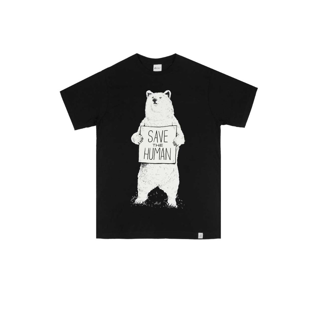 RCL Tshirt Oversize Save The Human Black