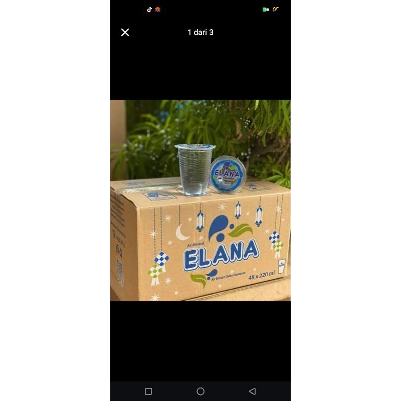 

air mineral gelas elana