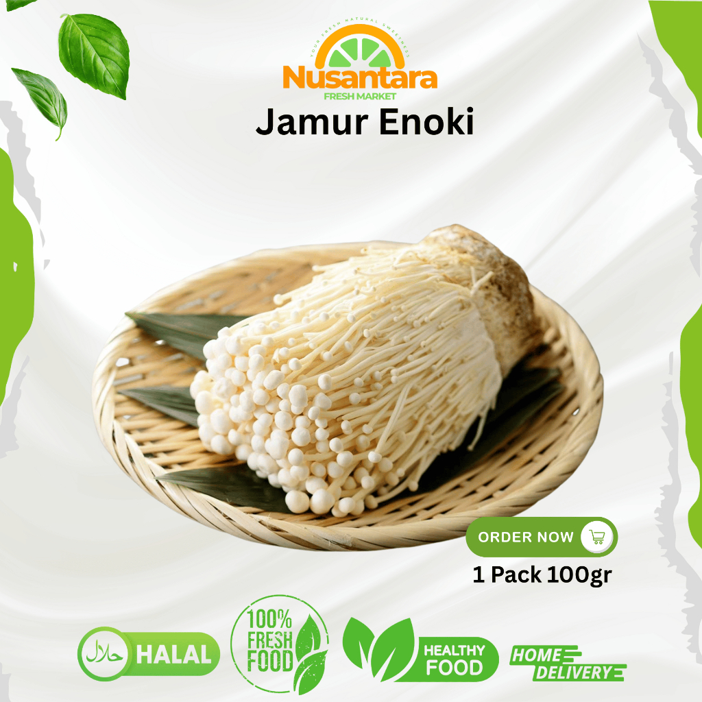 

Jamur Enoki Freshn Perpack 100Gr