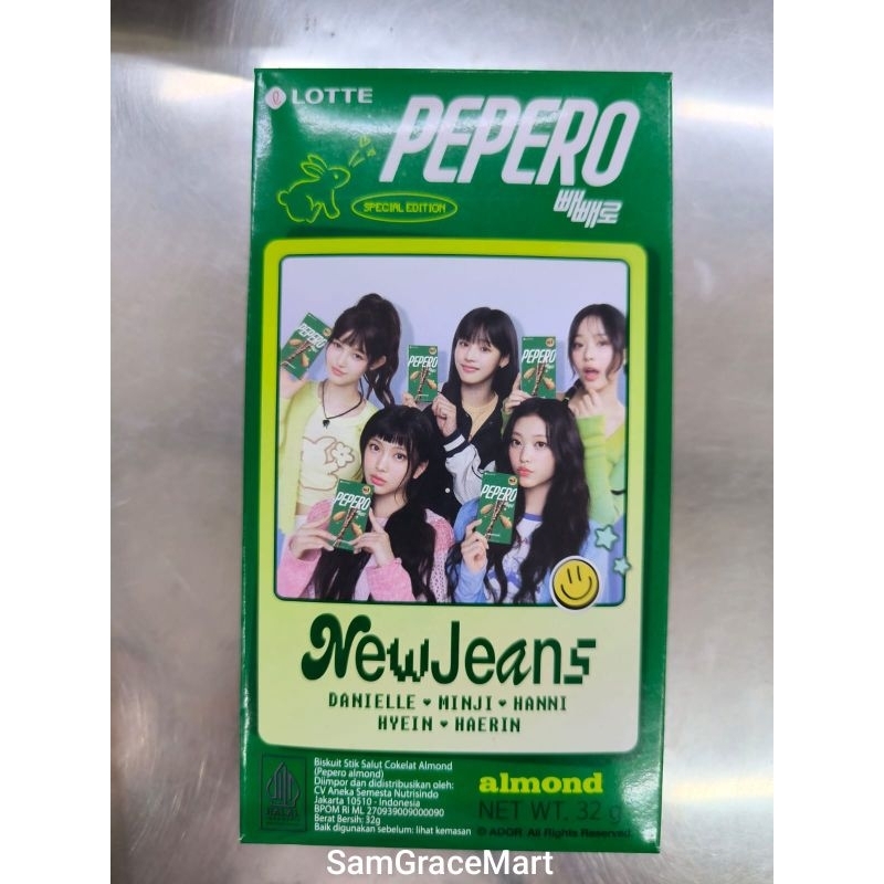 

( READY STOCK) Lotte PEPERO Stick New Jeans Almond 32gr