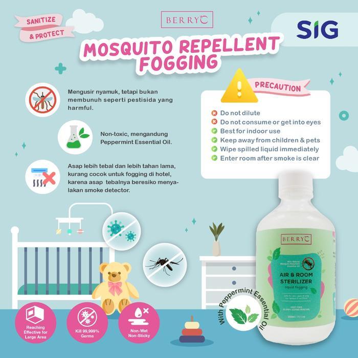 BERRYC MESIN & MOSQUITO REPELLENT FOGGING 330ML ALAT FOGGING & CAIRAN ASAP PENGUSIR NYAMUK DBD ANAK