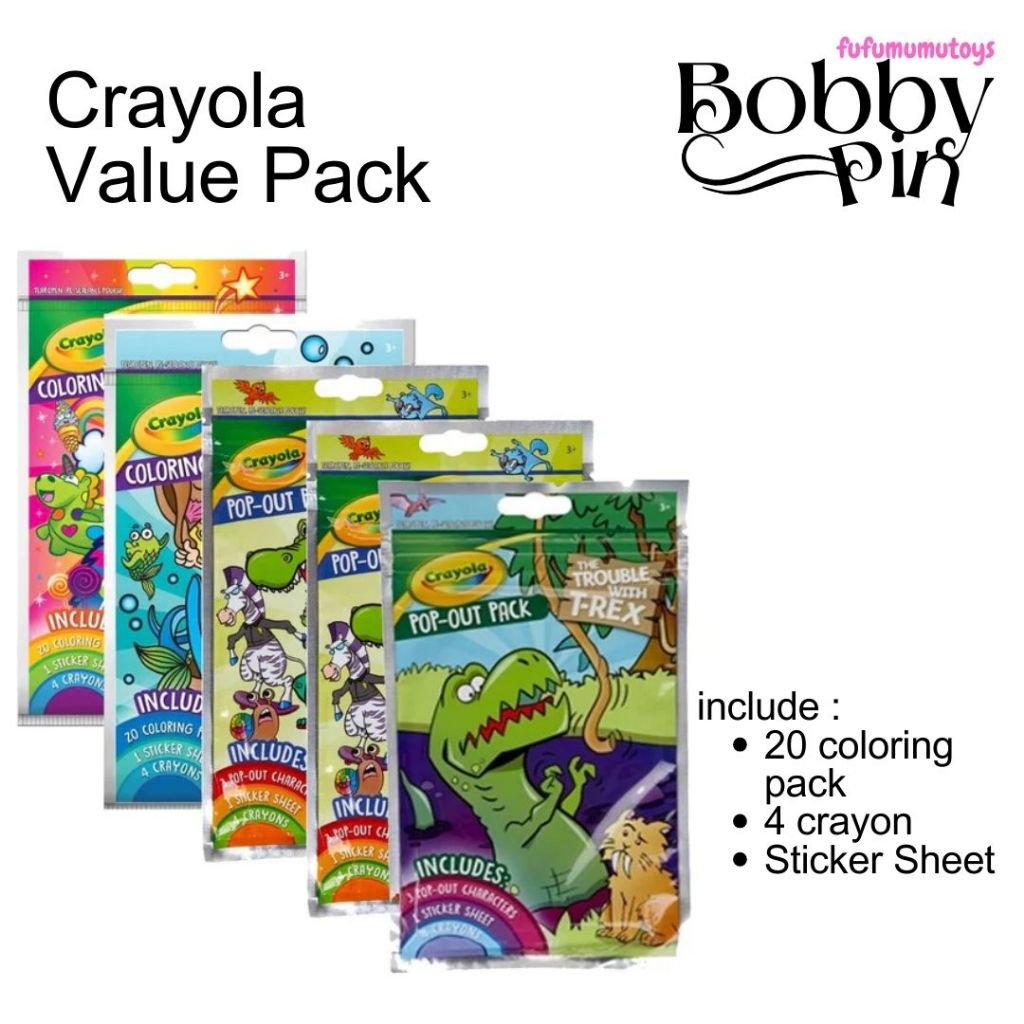 

Crayola Value Pack peralatan menggambar sudah dapat 4 crayon dan stiker