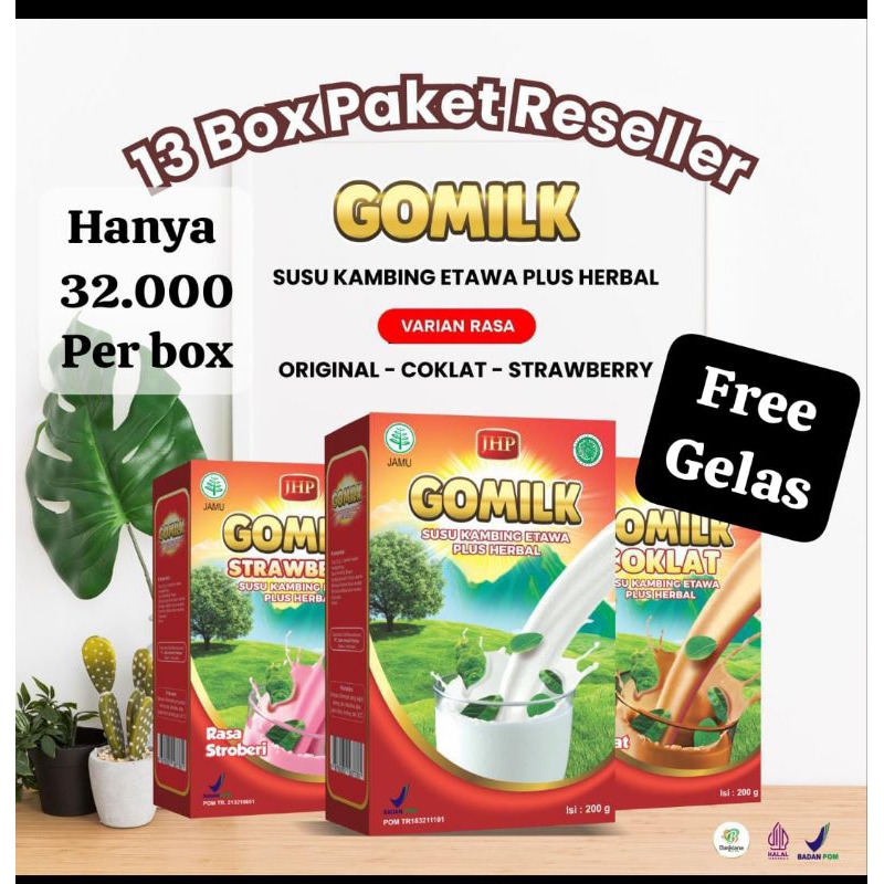

Paket Reseller Susu Kambing Etawa Plus Herbal, GOMILK