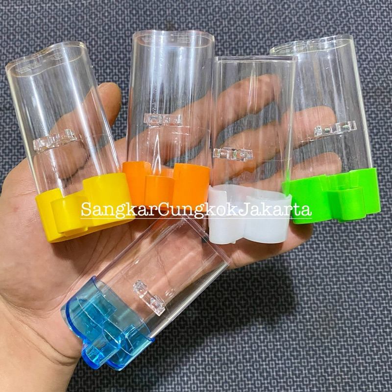 Dispenser Tempat Pakan Dan Minum Burung Pleci Kolibri Seri Warna Import
