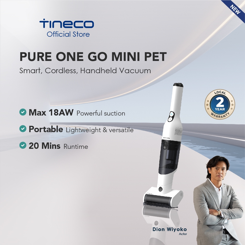 Tineco GO MINI PET Smart Cordless Handheld Vacuum Cleaner Portable & Lightweight Vakum Penyedot Debu