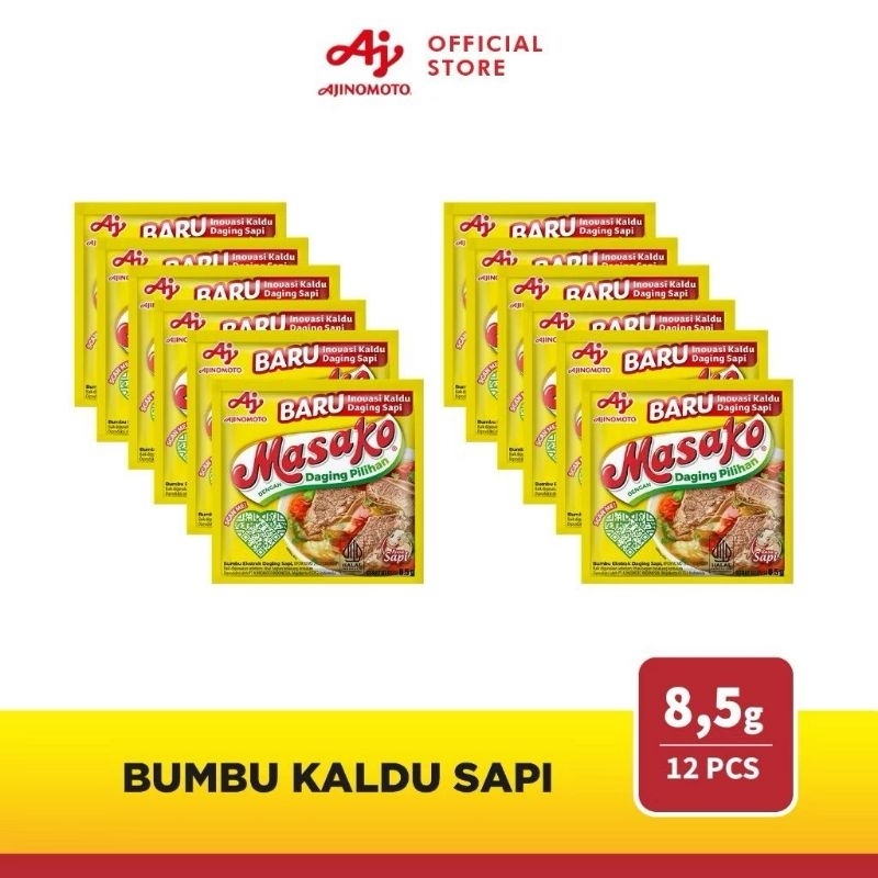 

Masako Rasa Sapi 8.5g Isi 12 pcs – Bumbu Kaldu Praktis & Lezat