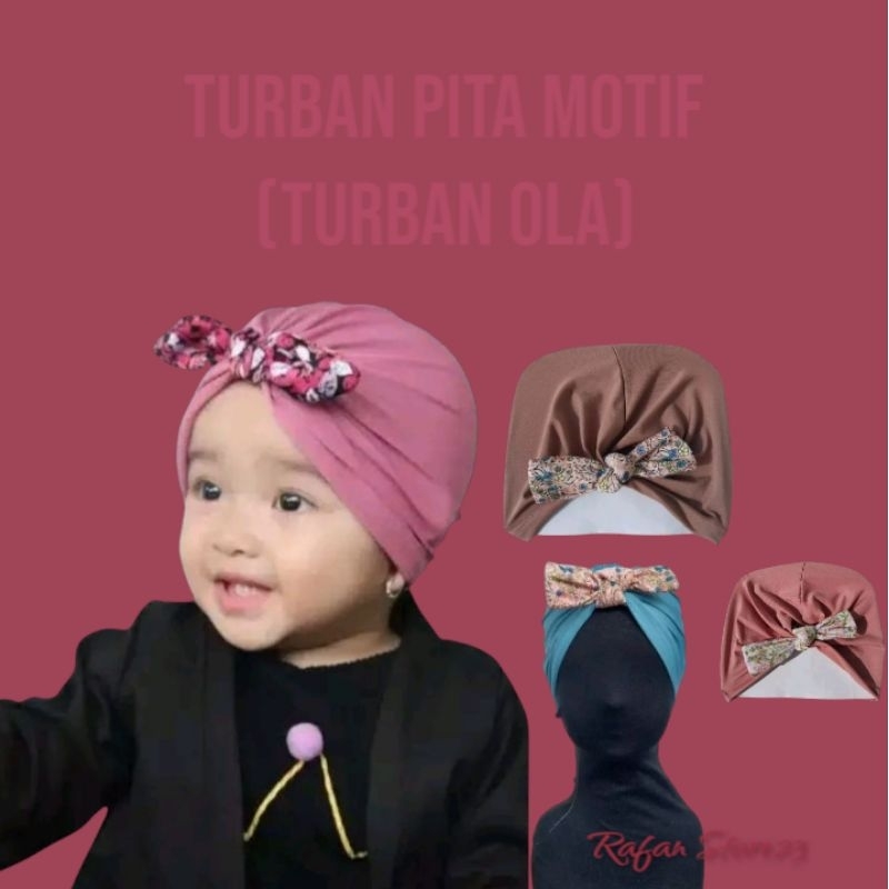 Turban Pita motif Lucu Turban anak perempuan usia 0-3 tahun