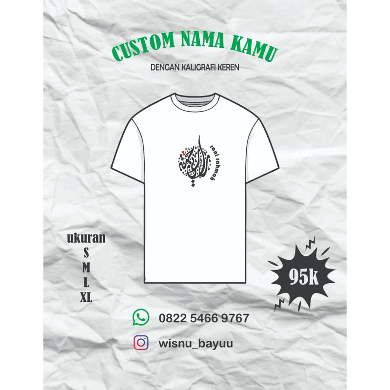 kaos custom kaligrafi Arab