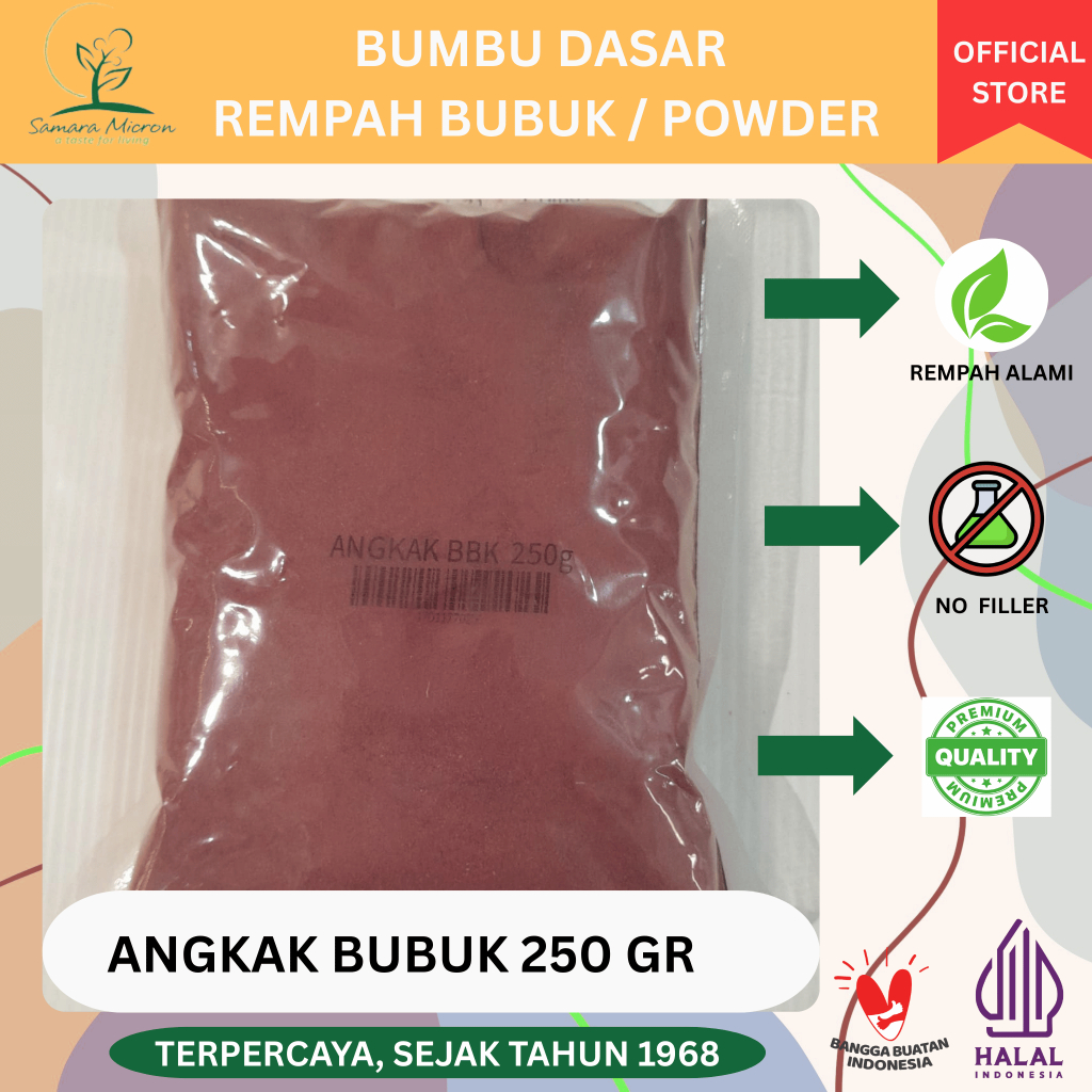 

Bumbu Dasar Samara Micron - Angkak Bubuk - Rempah Angkak Powder - 250 gram
