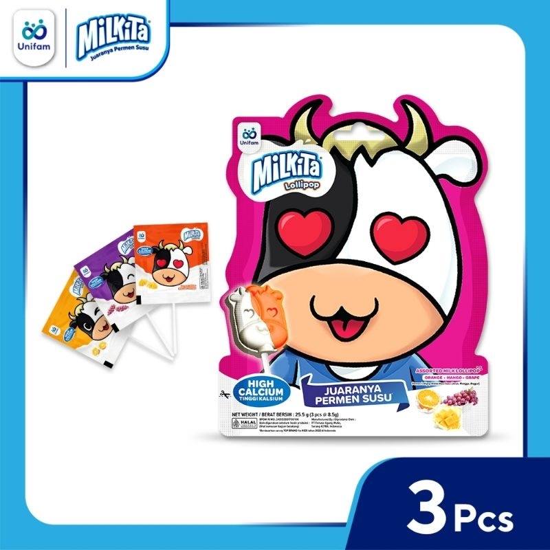 

ORINS Milkita lolipop karakter 1 bag isi 3pcs