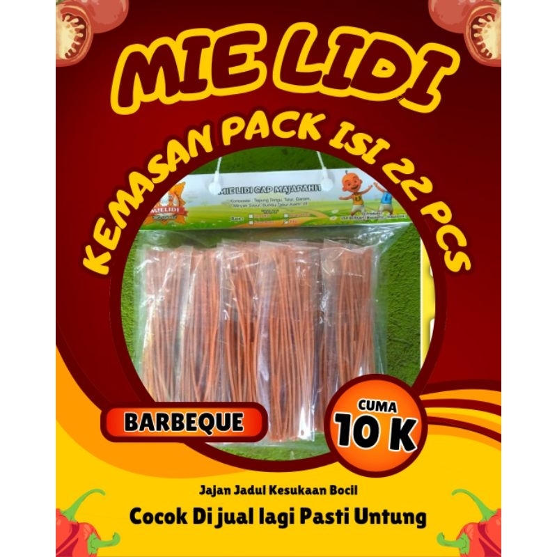 

Viral ! Mie Lidi Pack Isi 22 pcs Rasa BBQ