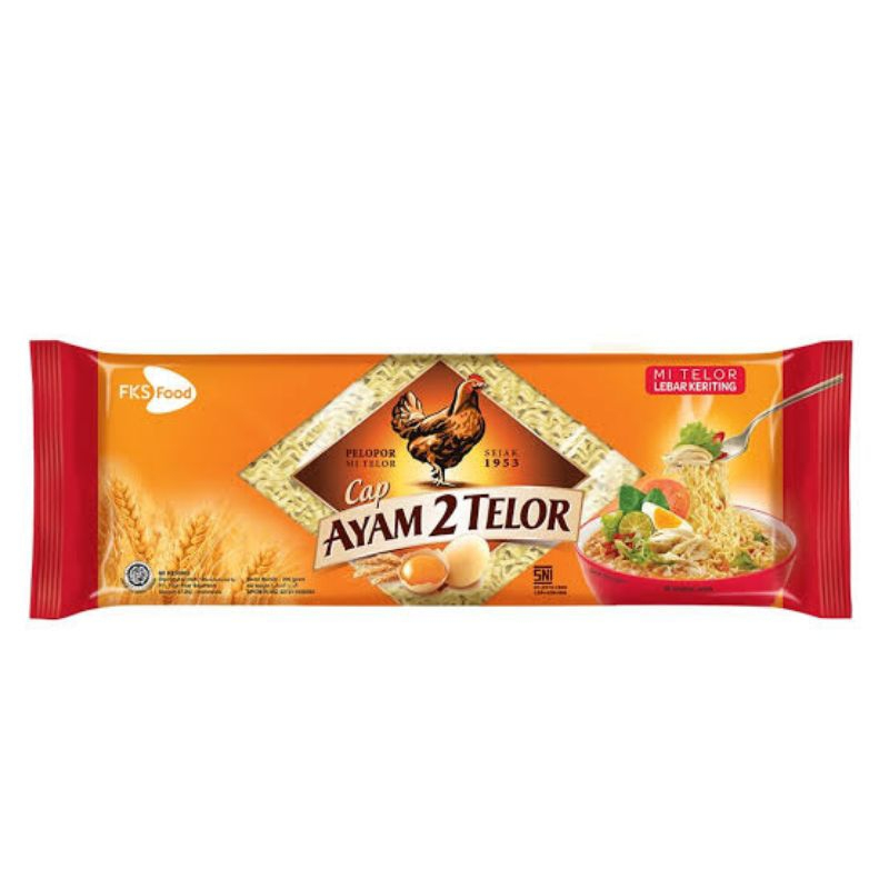 

AYAM 2 TELOR MIE TELOR LEBAR KERITING PCK 200g