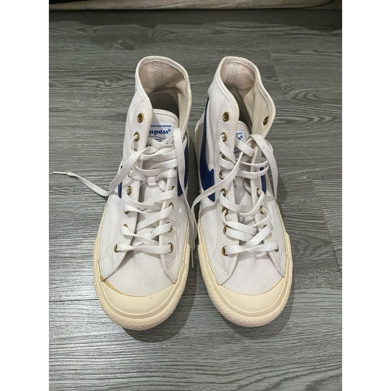 SEPATU COMPASS GAZELLE HI WHITE BLUE SECOND