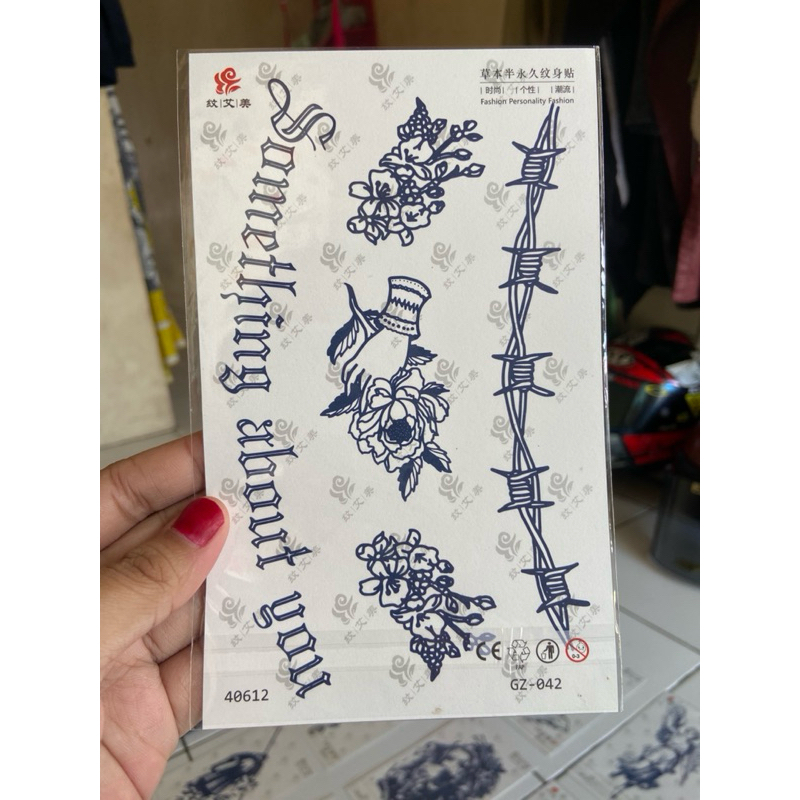 TATO FRUIT INK BESAR TAHAN LAMA KOMBINASI KAWAT TULISAN GAMBAR (bonus 2 tato basic)